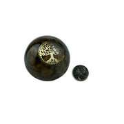 Tree of Life Tiger Eye Orgone Sphere - 2.5 inch