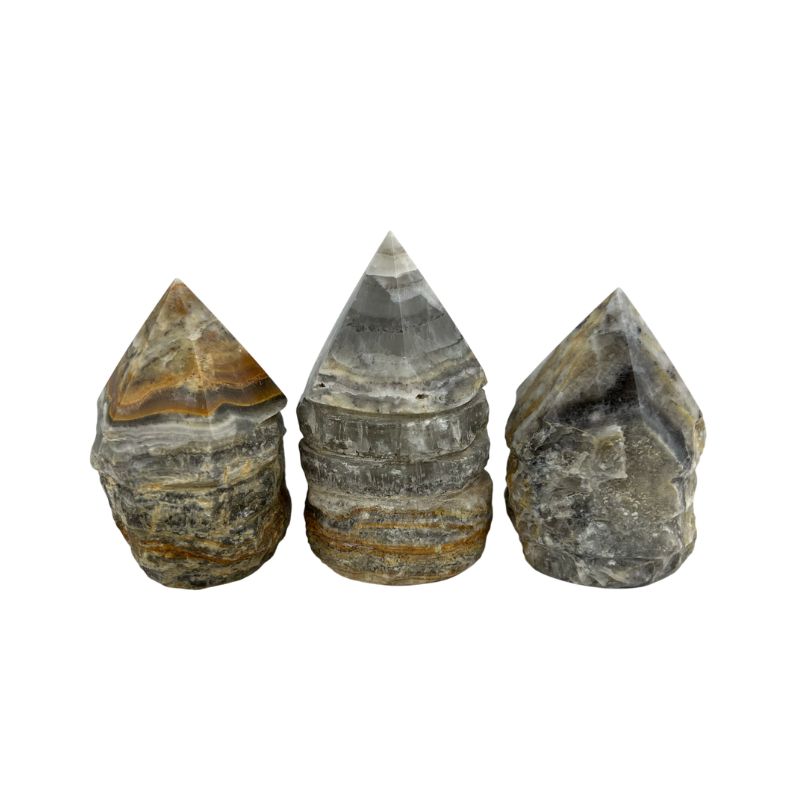 Zebra Calcite Top Polished Point - 3.0-3.5 inch