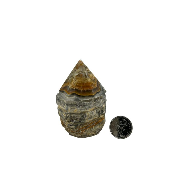 Zebra Calcite Top Polished Point - 3.0-3.5 inch