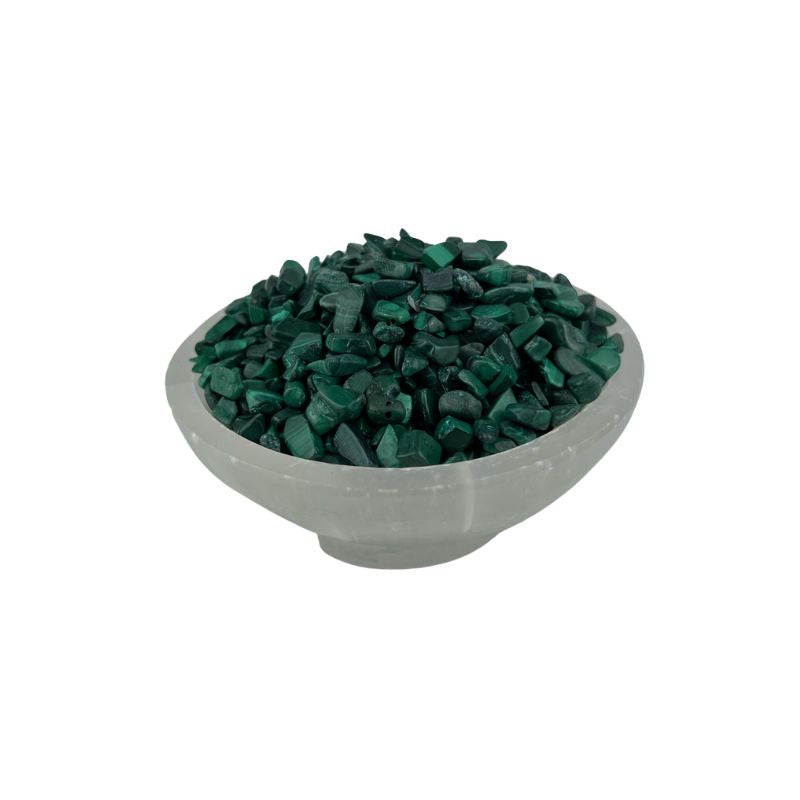Malachite Tumbled Chips - 5-8 mm