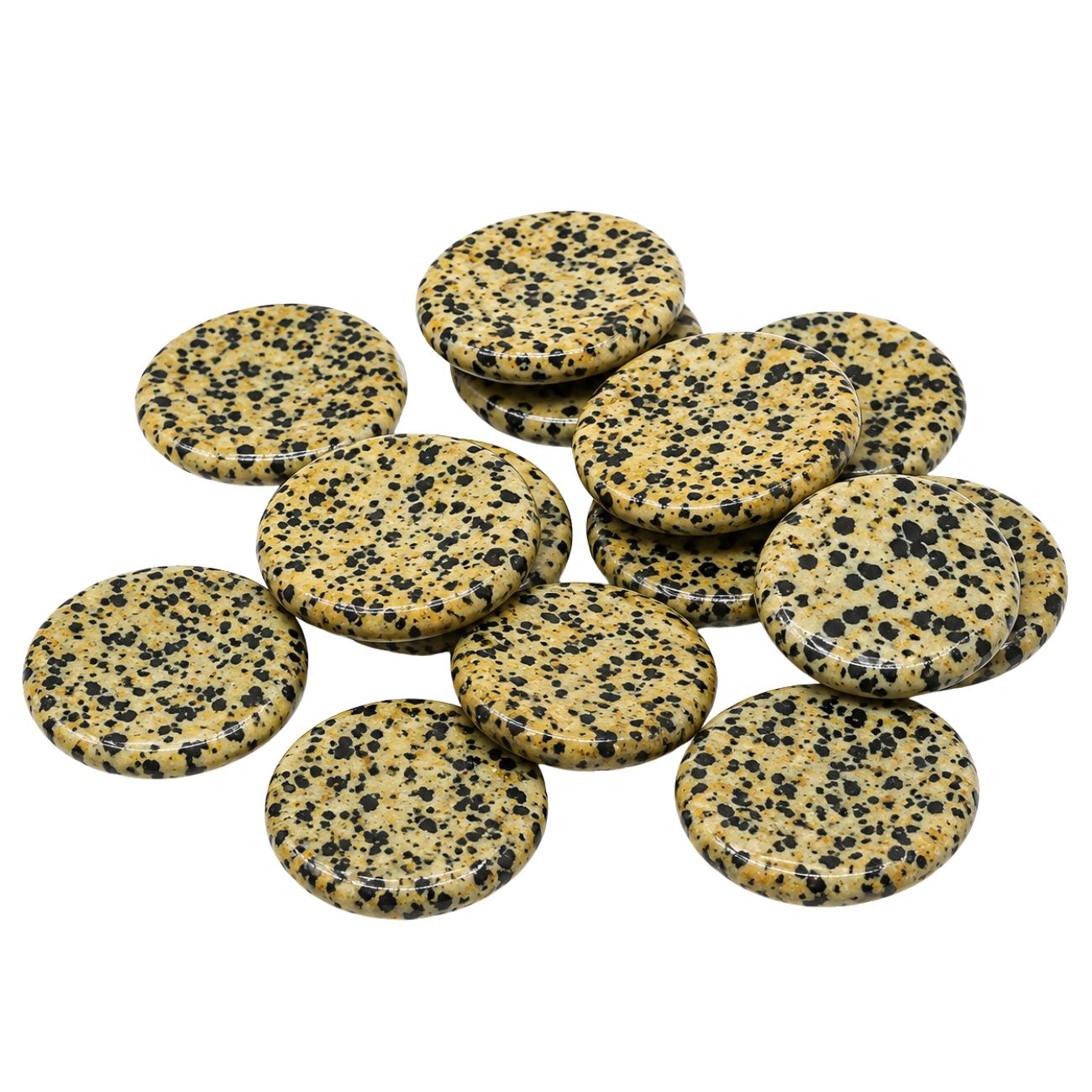 Dalmatian Jasper Worry Stone - 2 inch