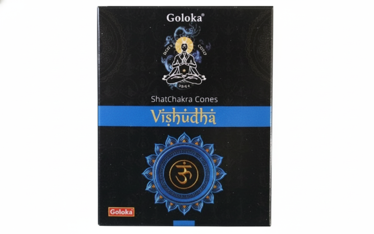 Goloka Vishuddha Throat Chakra Incense Cones (10 Cones)