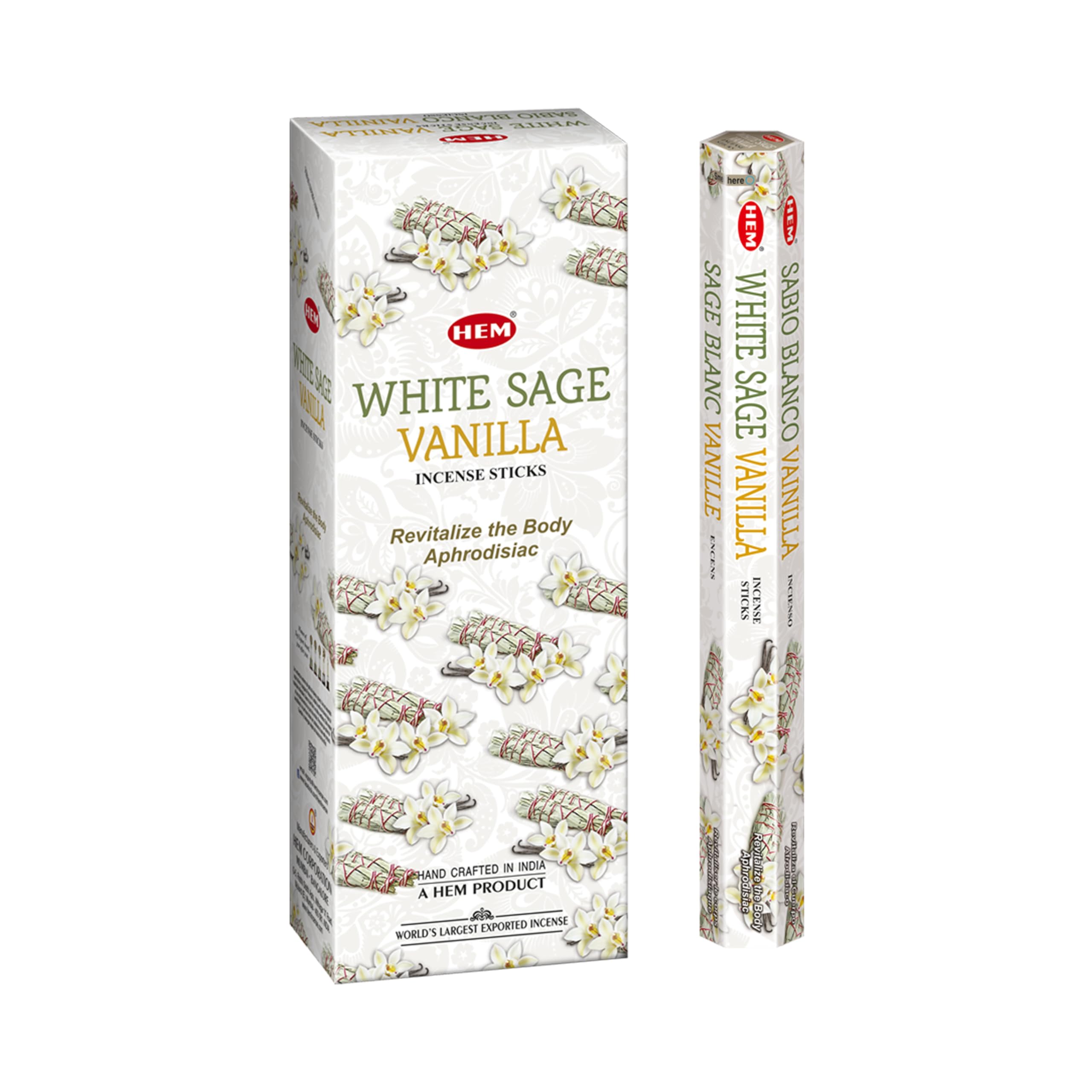 # HEM White Sage Vanilla Incense Sticks (20g)