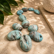 Blue Aragonite Worry Stone - 1.5 inch