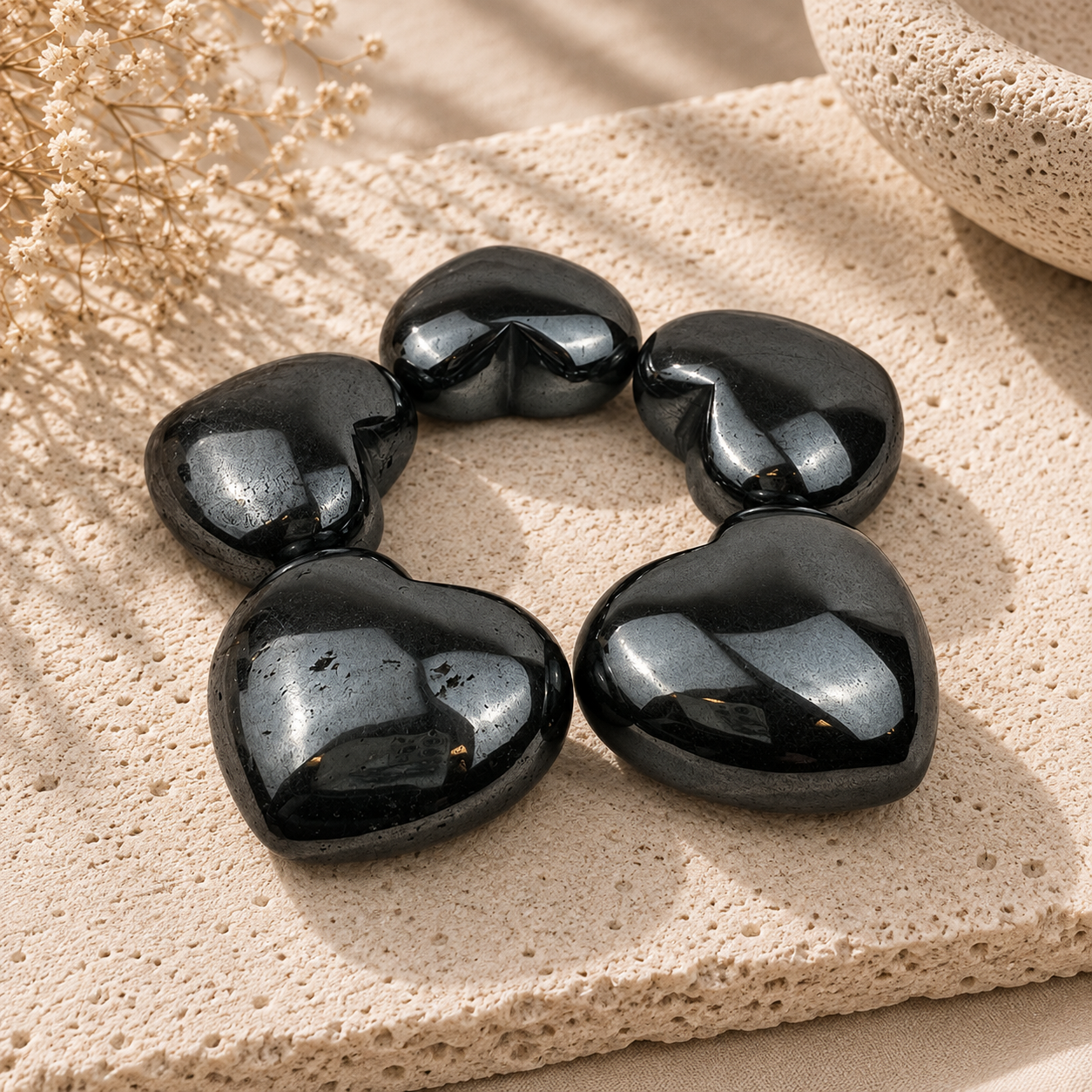 Hematite Heart - 1.75 inch
