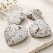 Snow White Agate Heart - 1.75-2.0 inch