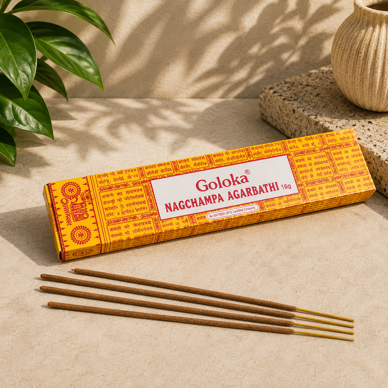 **Goloka Nag Champa Incense Sticks (15g)**