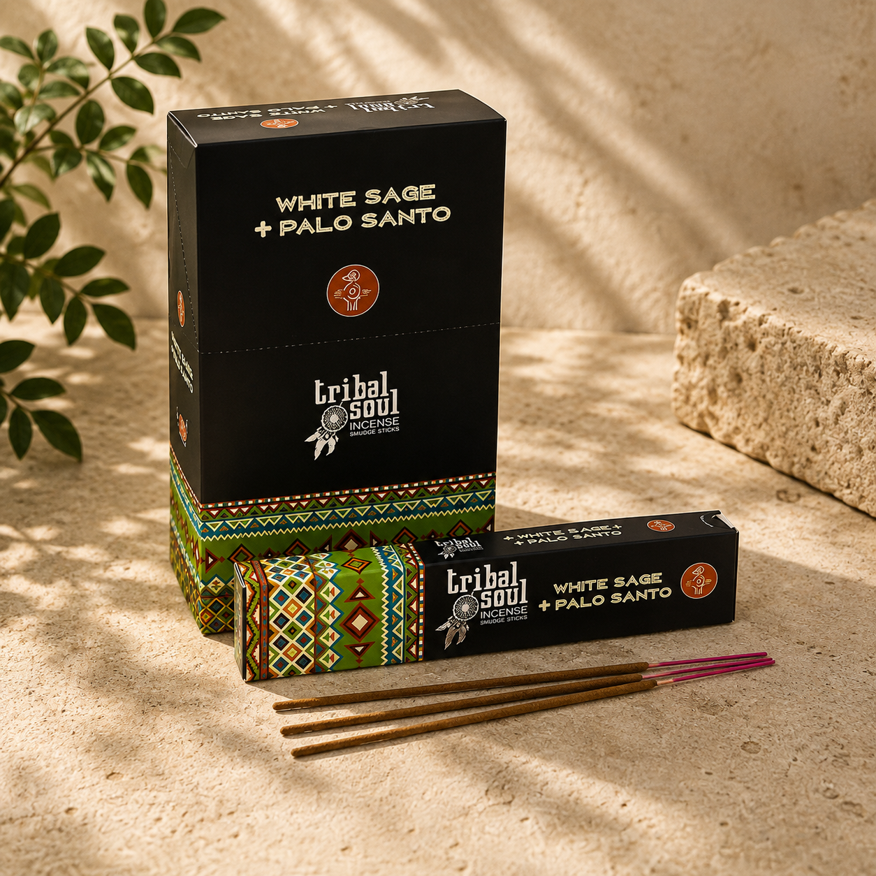 Tribal Soul White Sage & Palo Santo Incense Sticks Gift Box (12 x 15g)