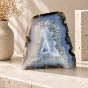 Blue Agate Slab - 5.4 x 5.7 inch