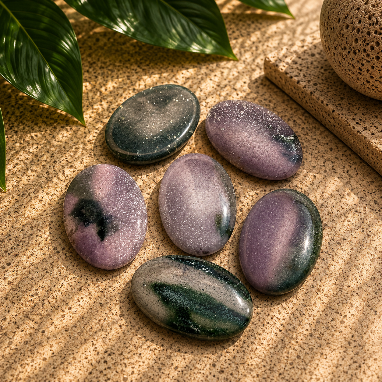 Grape Agate Worry Stone - 1.75-2 inch
