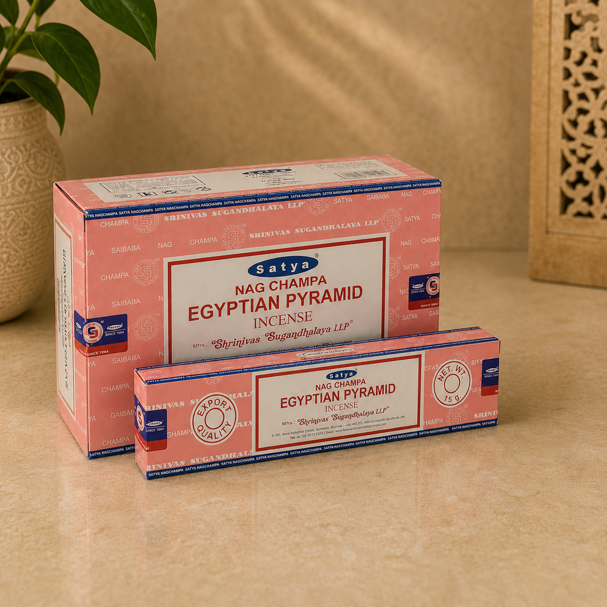Satya Nag Champa Egyptian Pyramid Incense Sticks (15g)