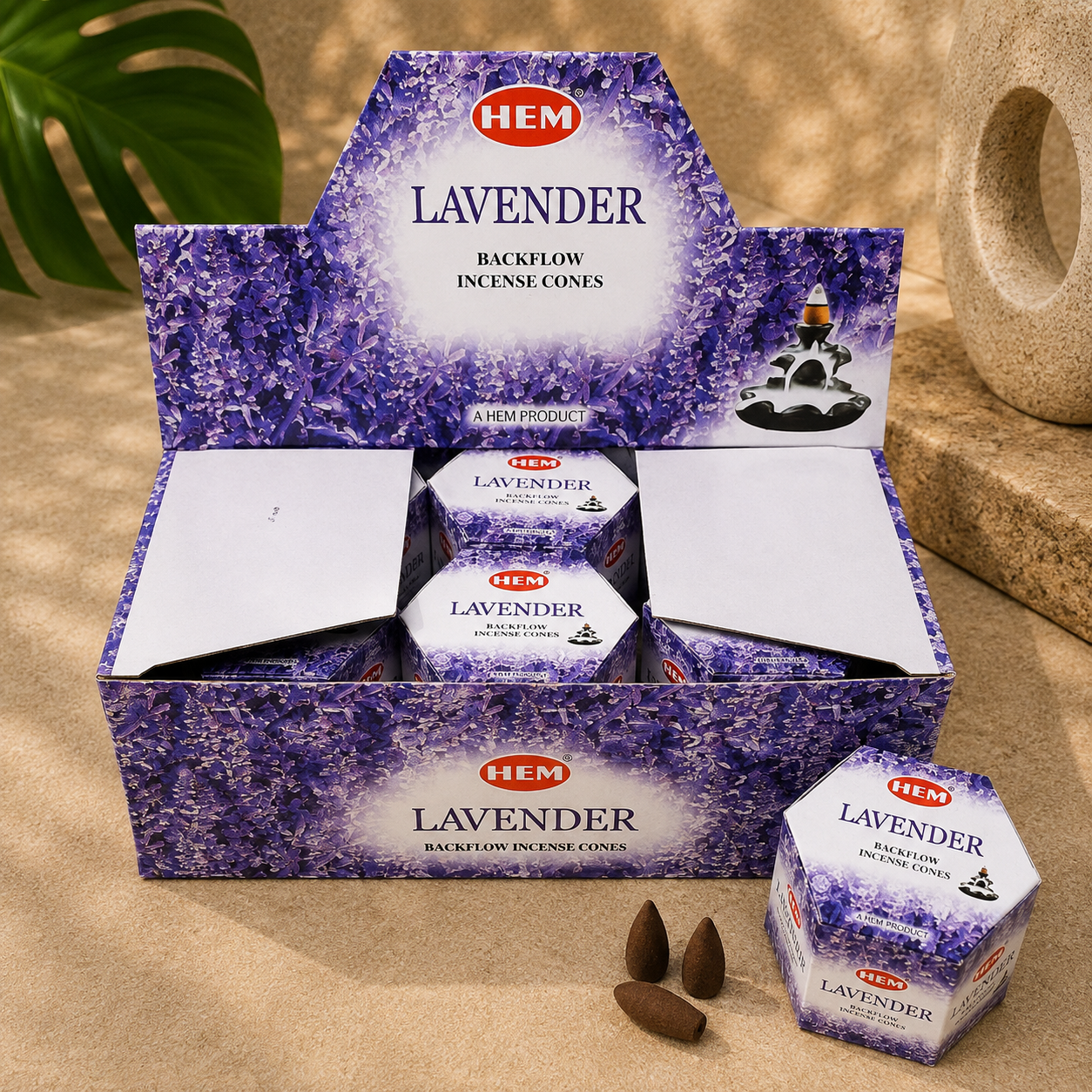 HEM Lavender Backflow Cones (40 Cones)