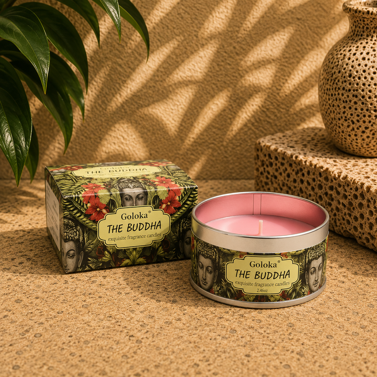 Goloka The Buddha Travel Tin Candle