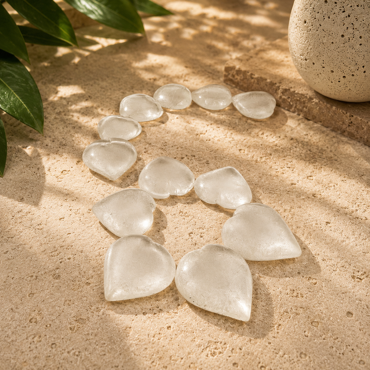 Clear Obsidian Glass Worry Stone - 1.25-1.5 inch