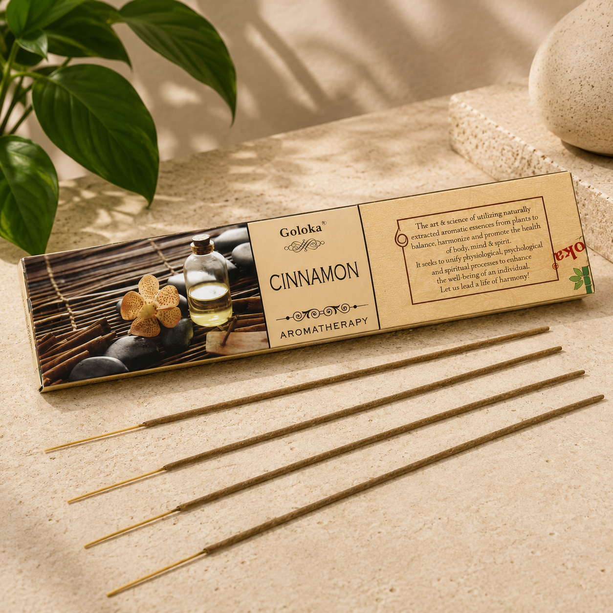 Goloka Aromatherapy Cinnamon Incense Sticks (15g)