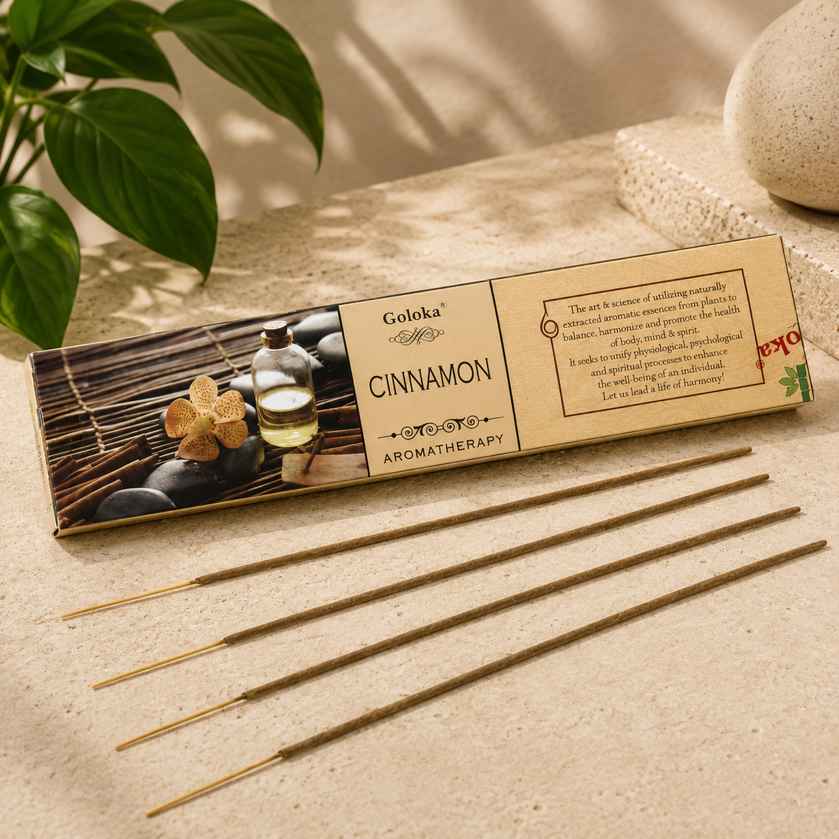 Goloka Aromatherapy Cinnamon Incense Sticks (15g)