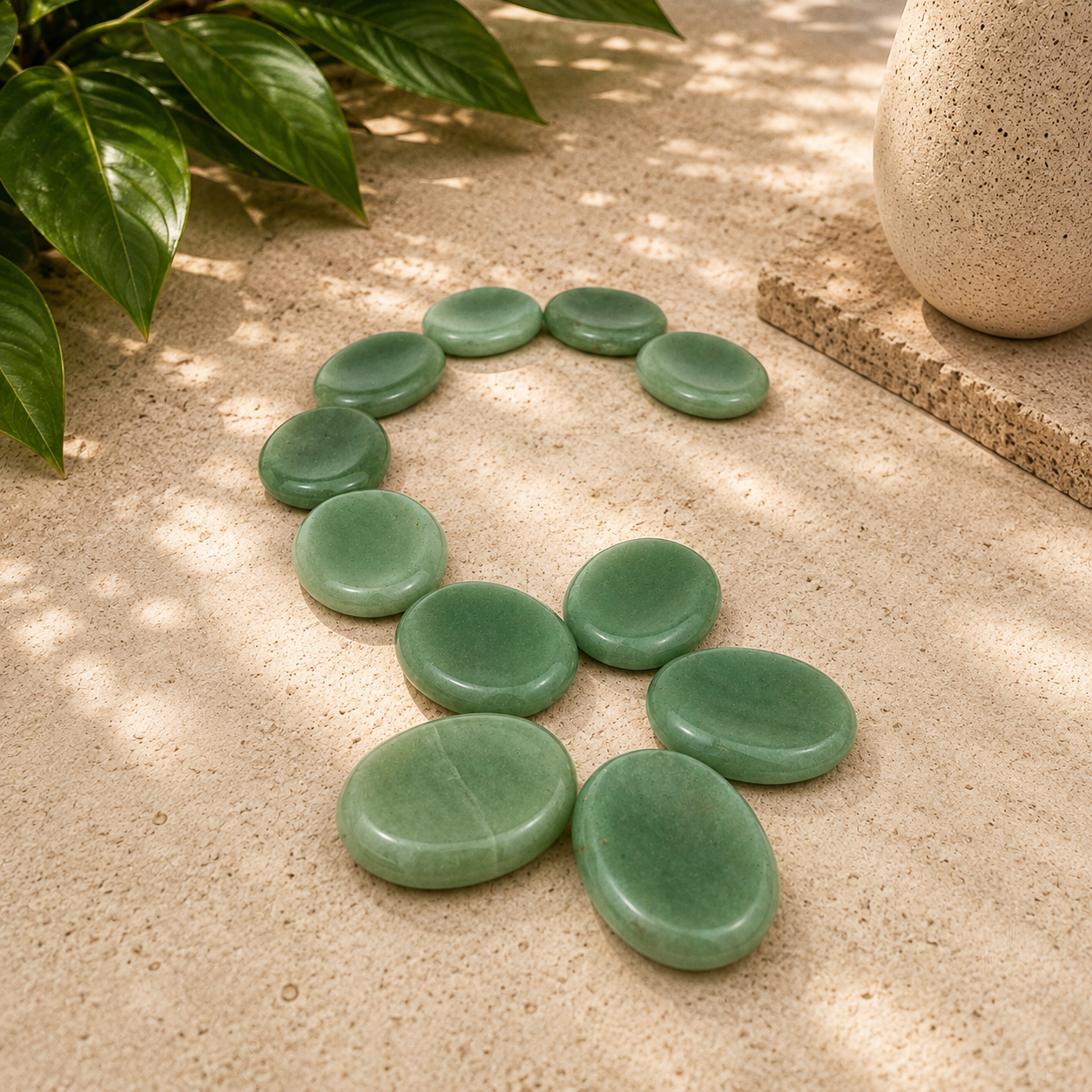 Green Aventurine Worry Stone - 2 inch