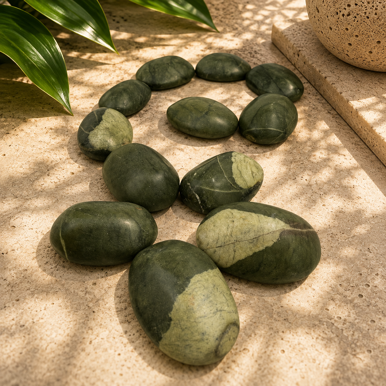 Nephrite Jade Worry Stone - 1.75-2.25 inch