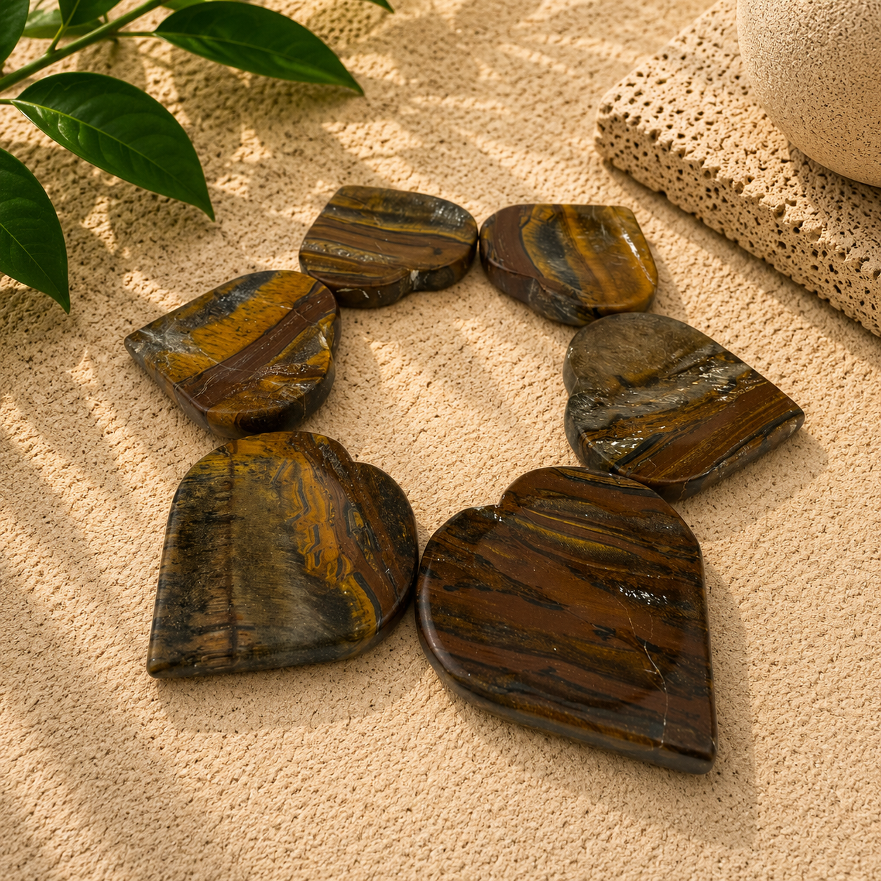 Tiger Eye Worry Stone - 1.5-1.75 inch