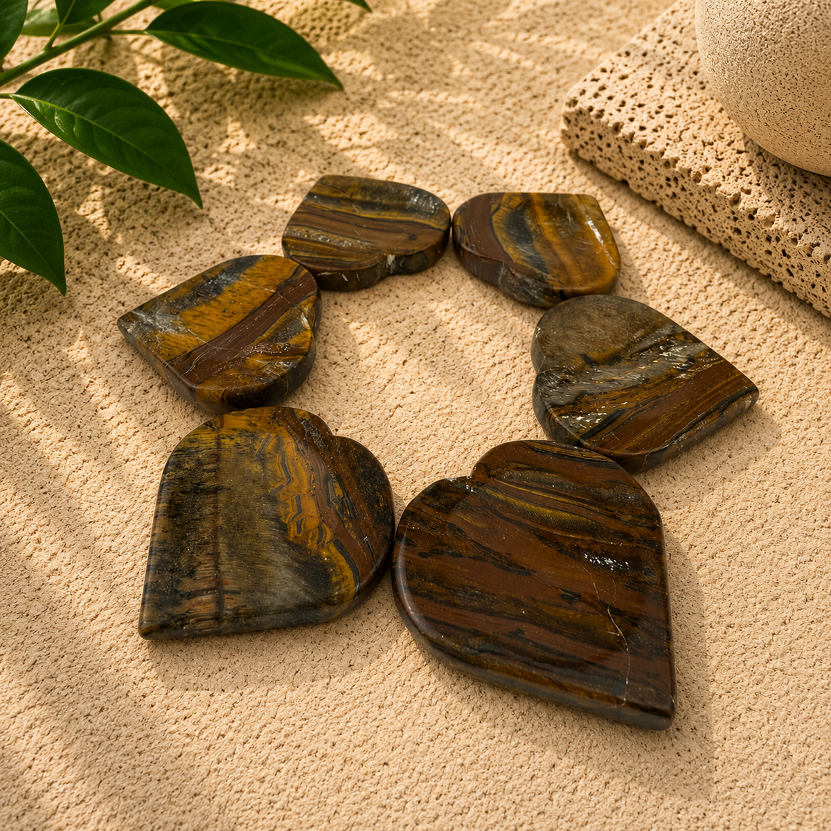 Tiger Eye Worry Stone - 1.5-1.75 inch