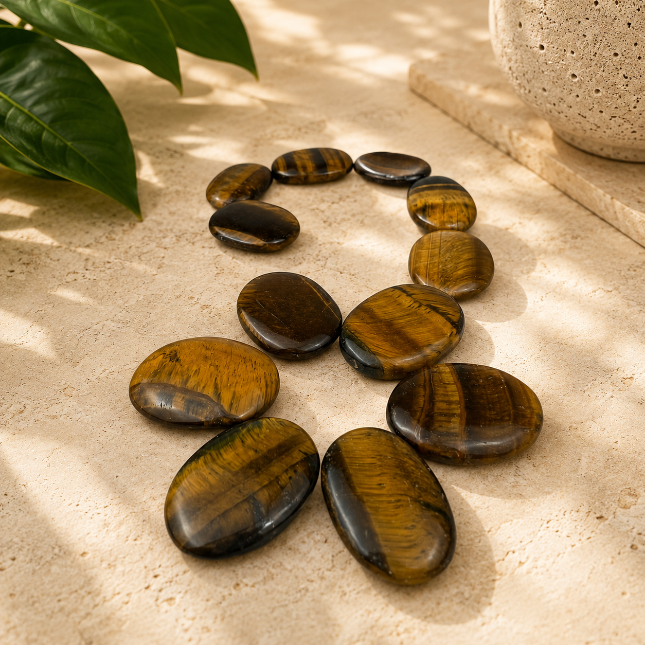 Tiger Eye Worry Stone - 1.5 inch
