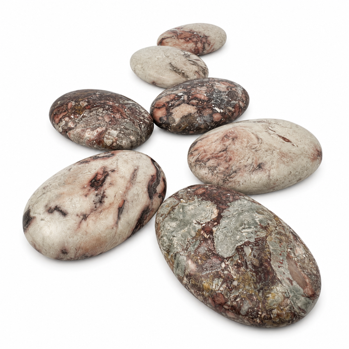 Pink Porcelain Jasper Palm Stone - 2.5-2.75 inch