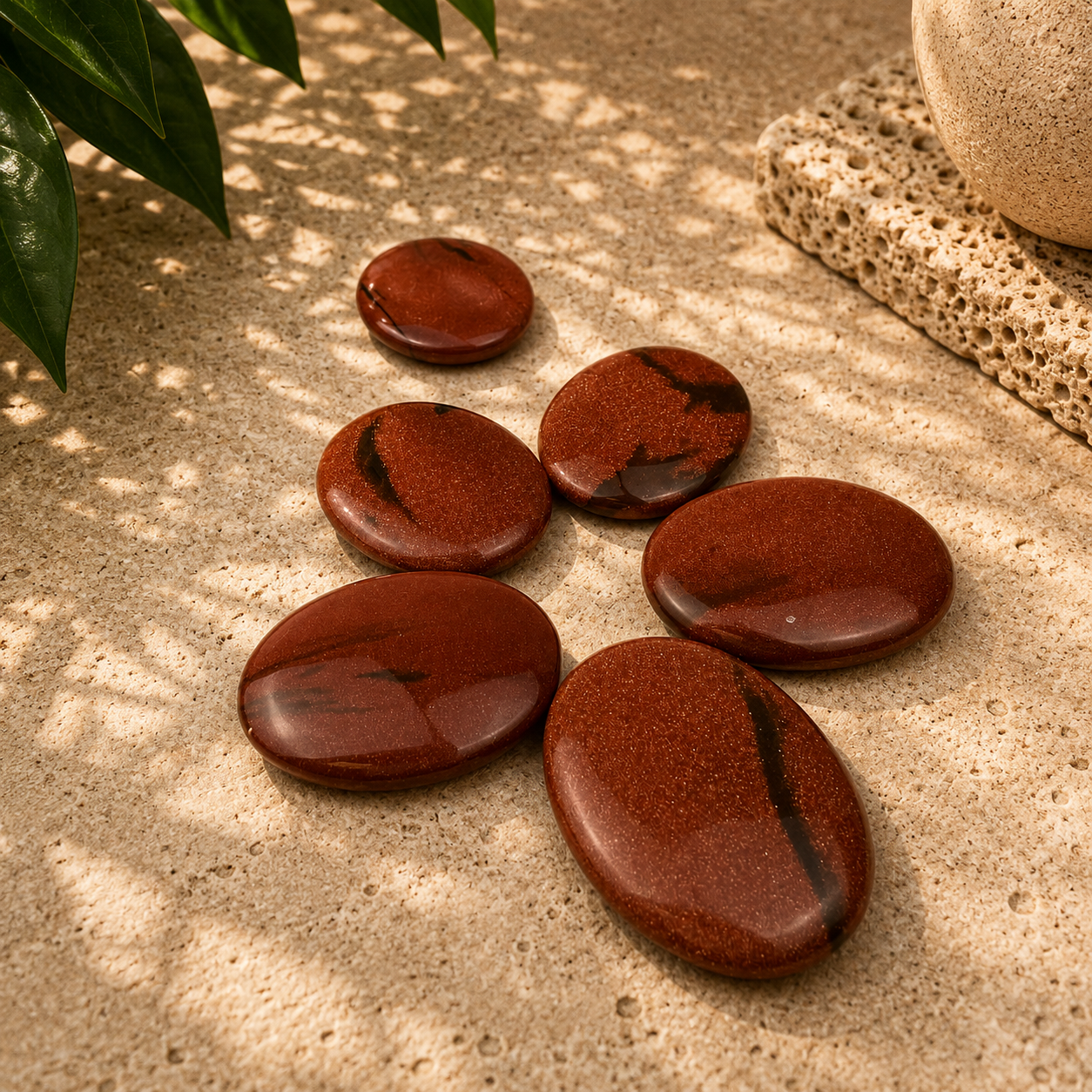 Goldstone Worry Stone - 1.75 inch