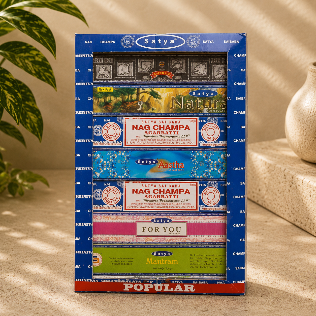 Satya Popular Series Incense Sticks Gift Box (7 x 40g)