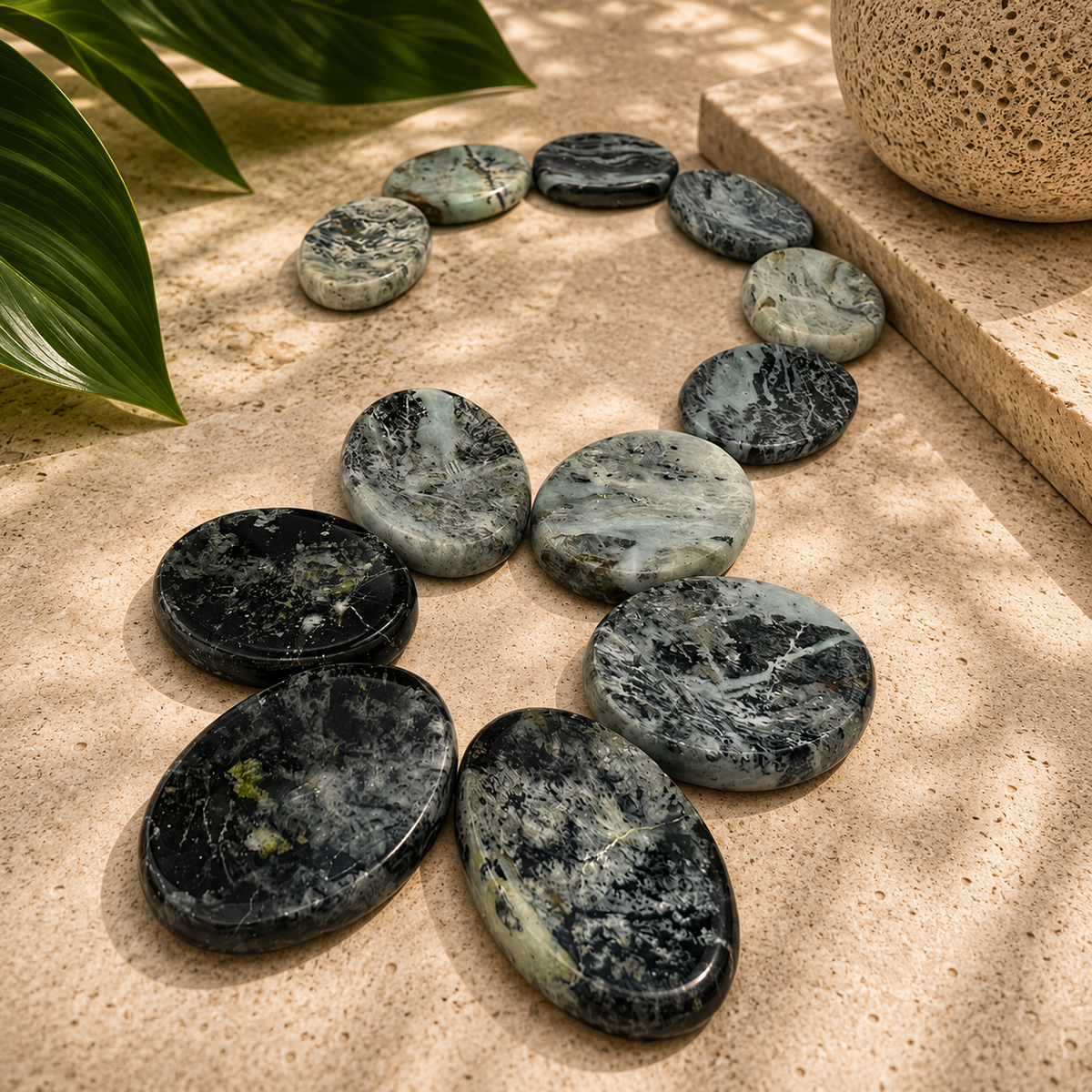 Blue Opal Worry Stone - 1.5 inch