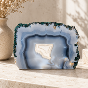 Blue Agate Slice - 5.5 x 7.9 inch