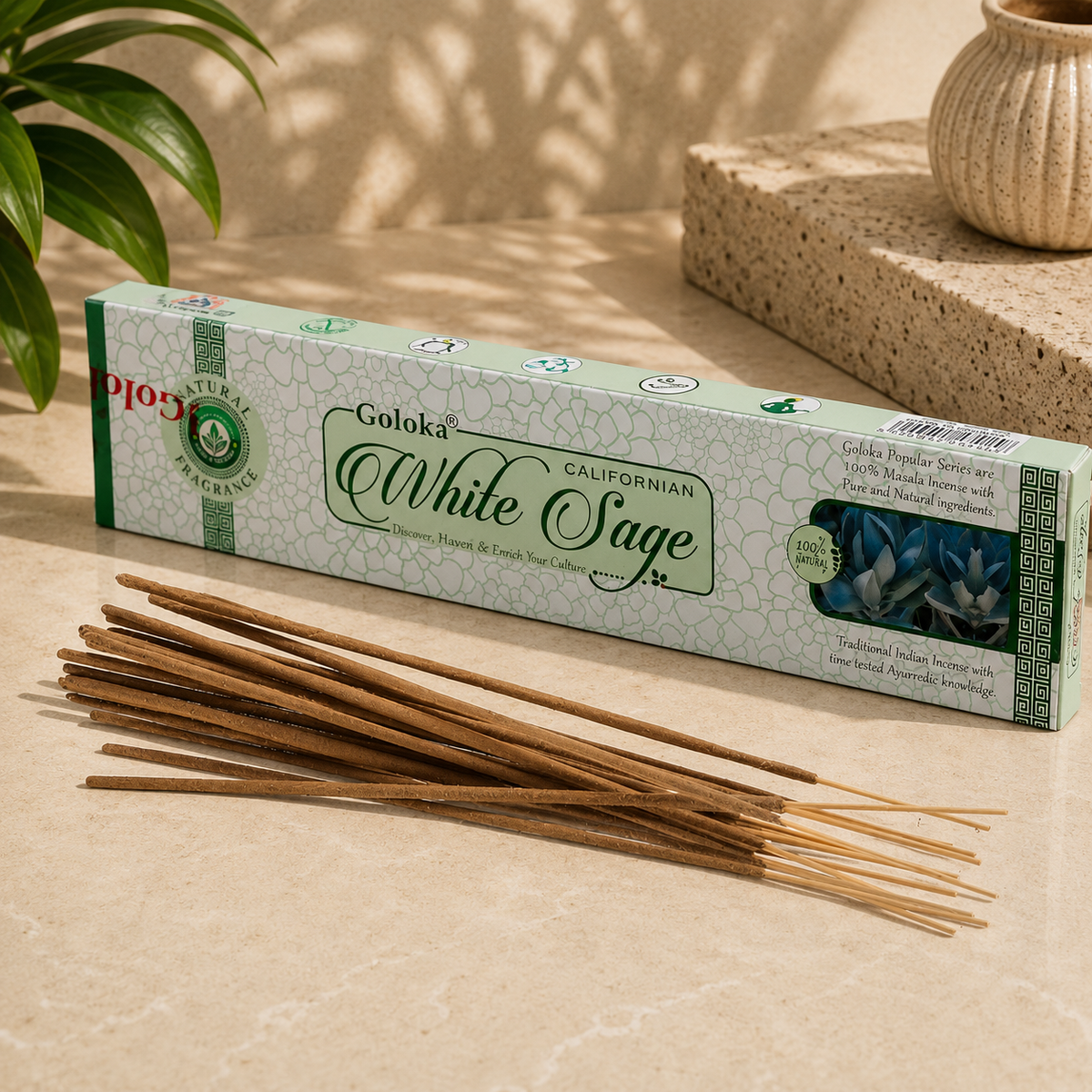 Goloka White Sage Incense Sticks (15g)