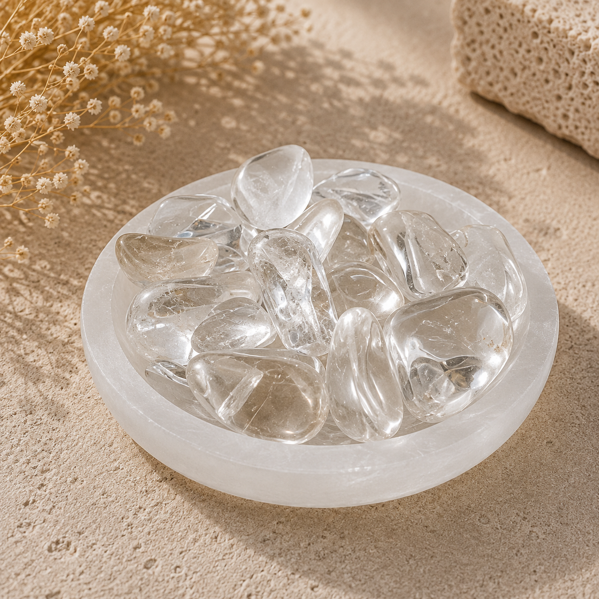Crystal Quartz Tumbled Stone - 20-40 mm