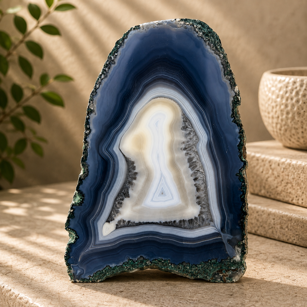 Blue Agate Slab - 6.5 x 5.1 inch