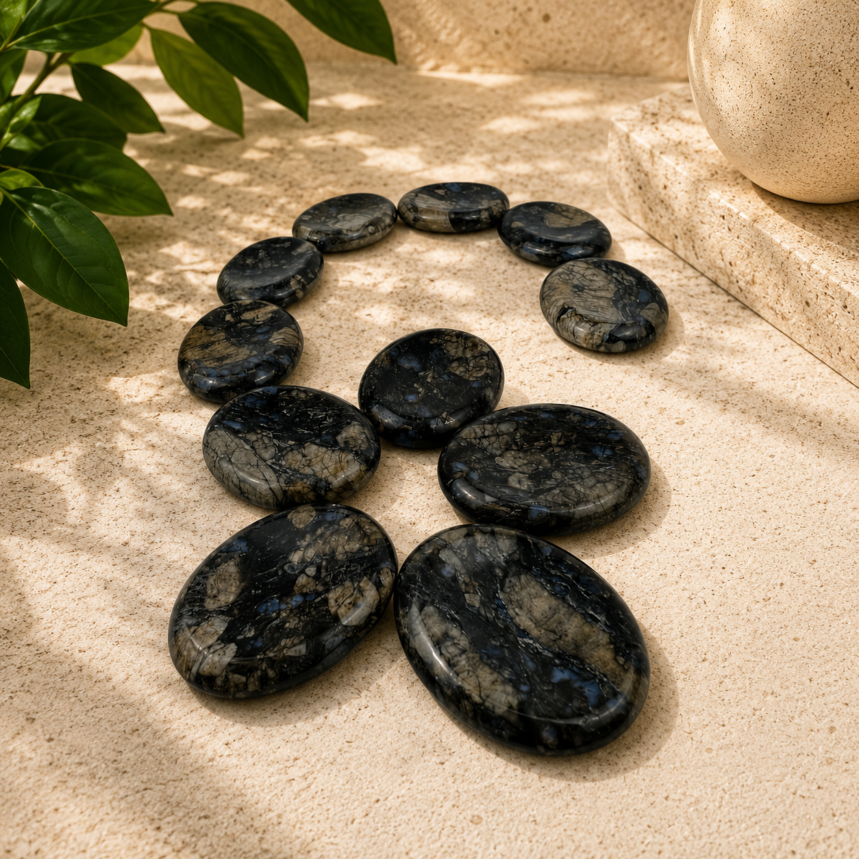 Glaucophane Worry Stone - 2 inch