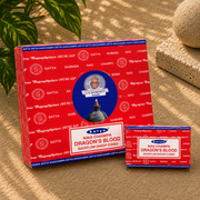 Satya Nag Champa Dragon's Blood Dhoop Backflow Cones (10 Cones)