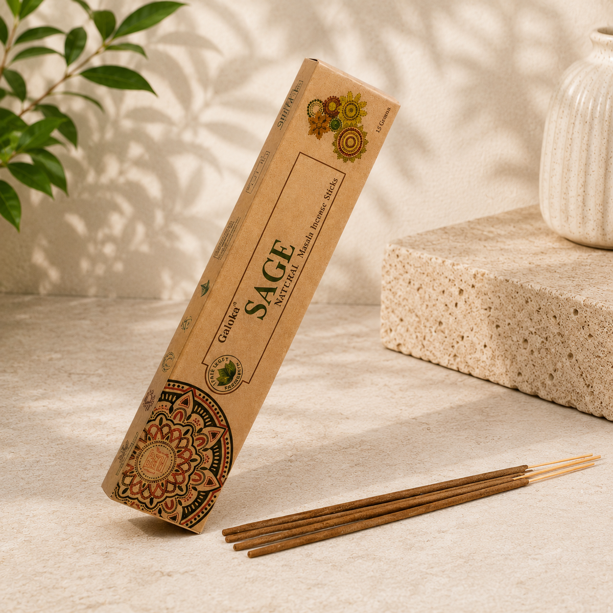 Goloka Organika Sage Incense Sticks (15g)