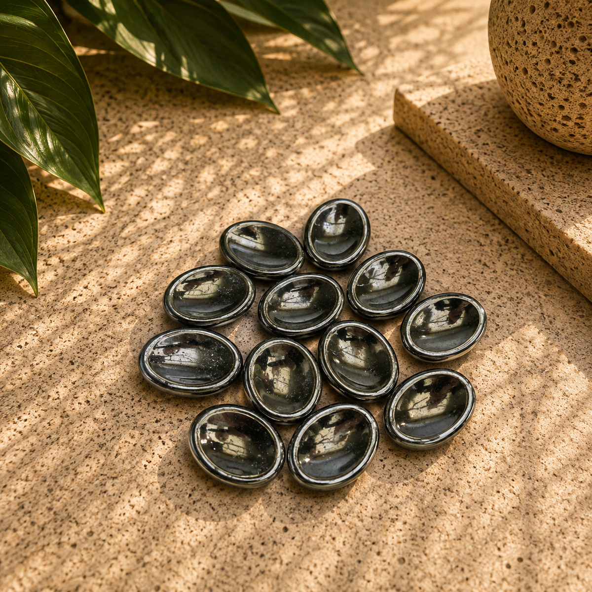 Hematite Worry Stone - 1.5-1.75 inch