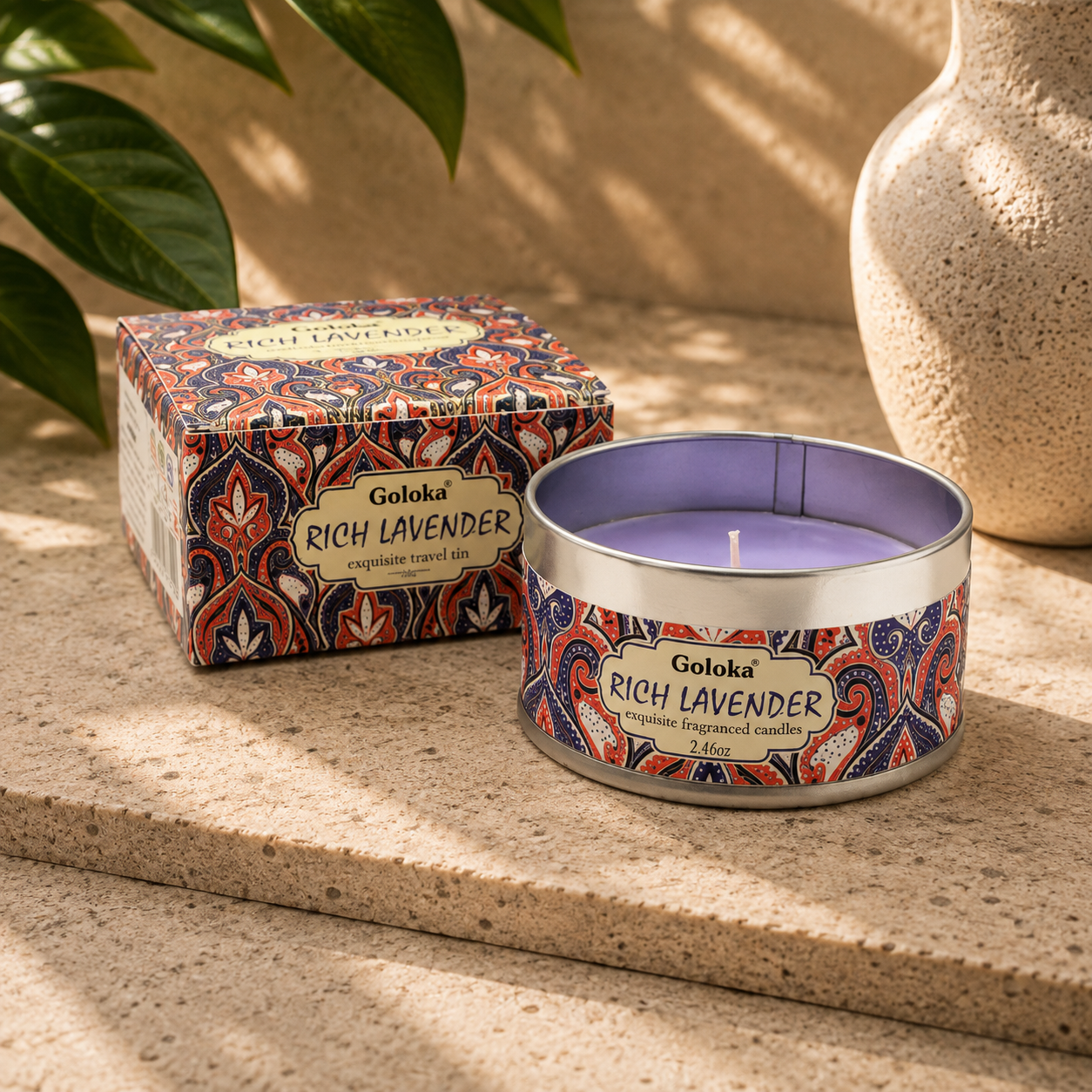 Goloka Rich Lavender Travel Tin Candle