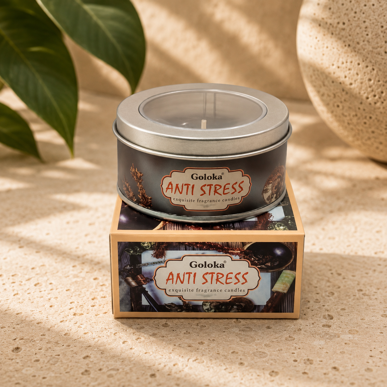 **Goloka Anti Stress Travel Tin Candle**