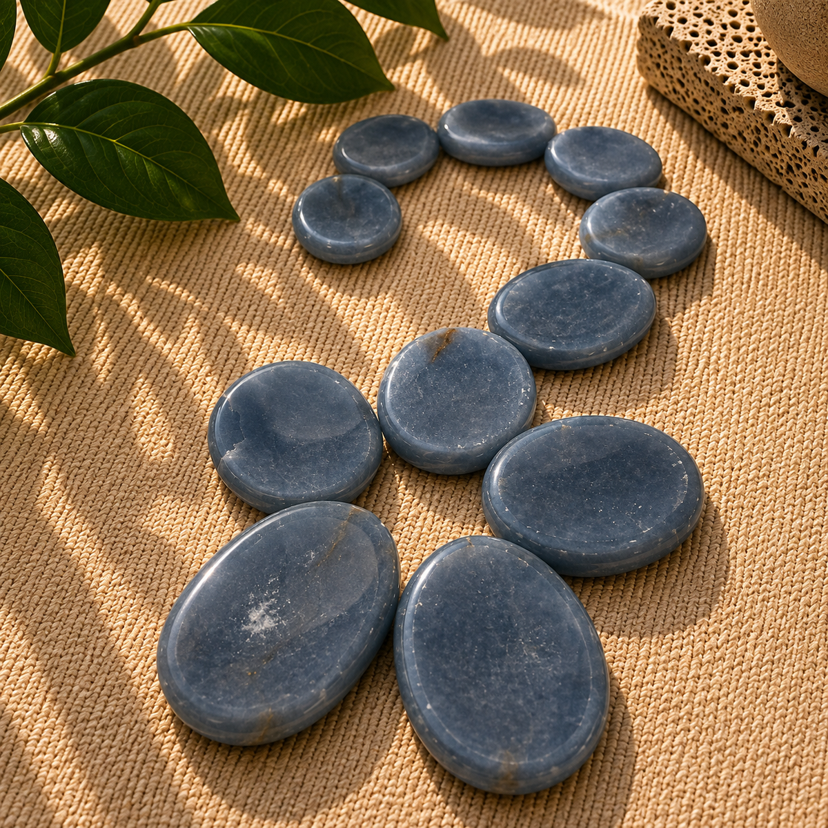 Angelite Worry Stone - 1.5-1.75 inch