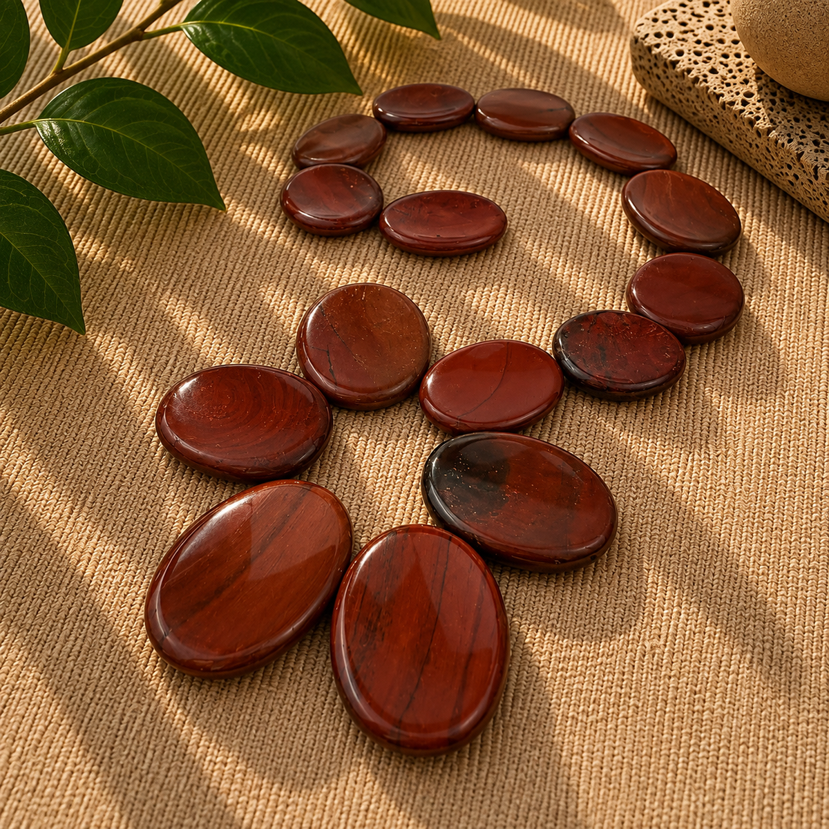Red Jasper Worry Stone - 1.5 inch