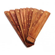 **Flat Wooden Incense Stick Holder - 10 inch**
