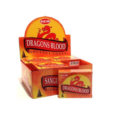 HEM Dragon's Blood Incense Cones (10 Cones)
