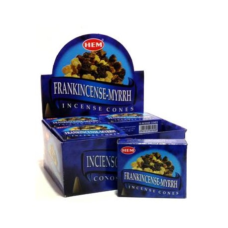 HEM Frankincense-Myrrh Cone Incense (10 Cones)