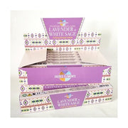 Sacred Elements Lavender and White Sage Hand-Rolled Masala Incense Sticks (15g)