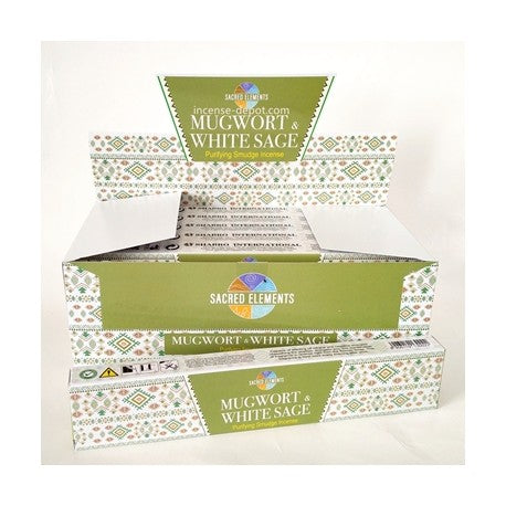 Sacred Elements Mugwort and White Sage Hand-Rolled Masala Incense Sticks (15g)