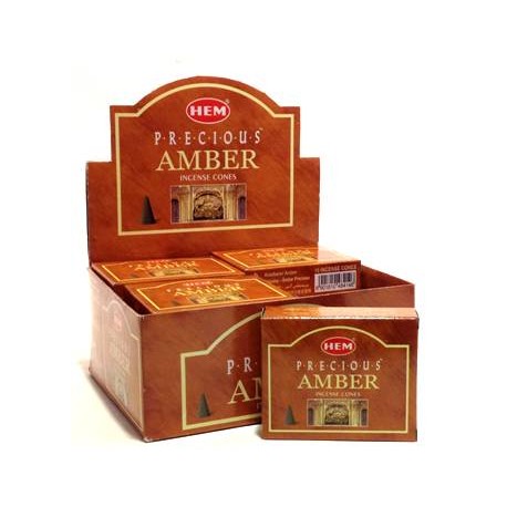 # HEM Precious Amber Incense Cones (10 Cones)