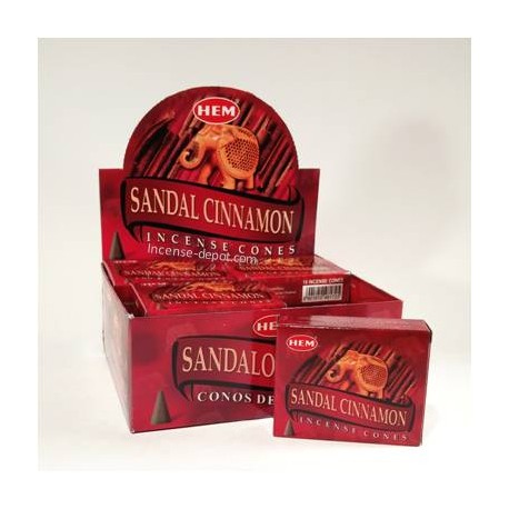 HEM Sandal Cinnamon Incense Cones (10 Cones)