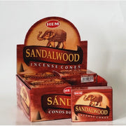 HEM Sandalwood Incense Cones (10 Cones)