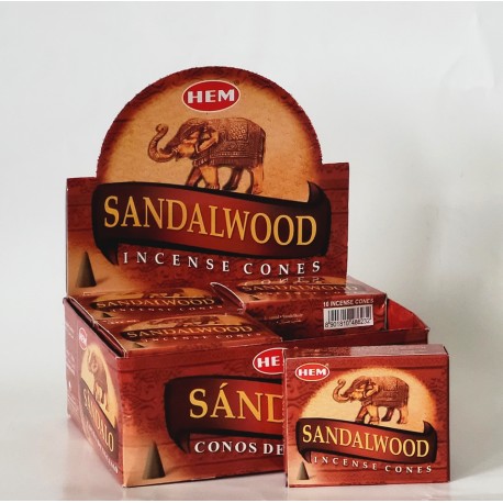 HEM Sandalwood Incense Cones (10 Cones)